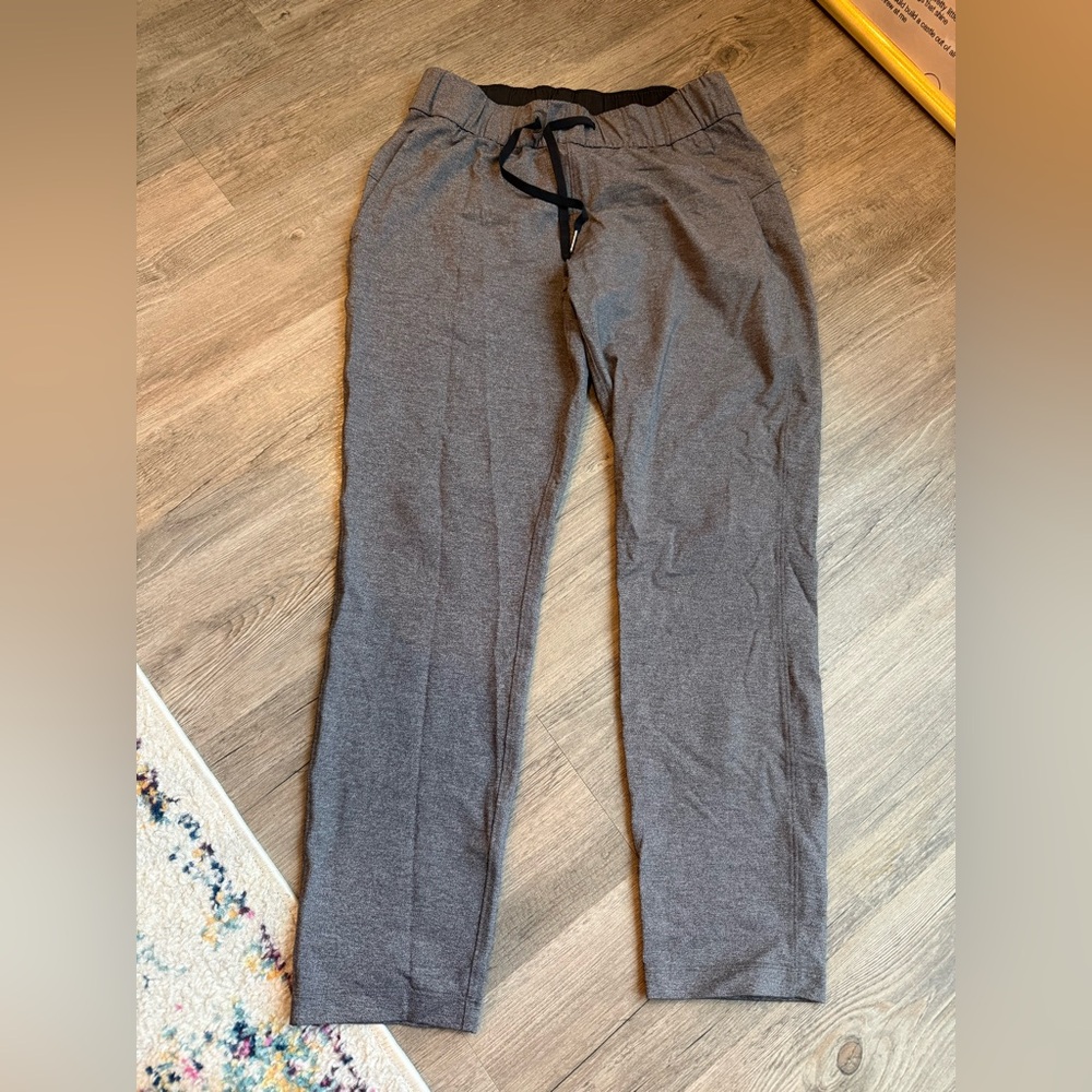 lululemon athletica Heather Gray Drawstring straight leg Joggers